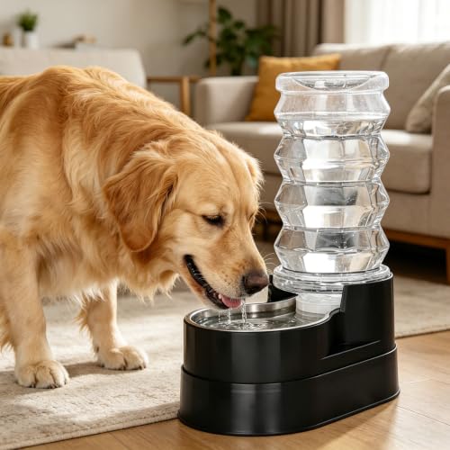 8L Elevated Dog Water Dispenser (8L / Black)