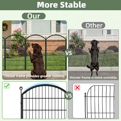 Decorative Garden Fence (Black / 48 in(H))