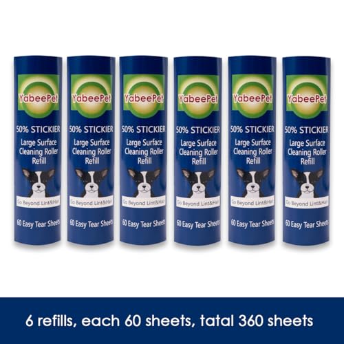 8 inch Large Surface Roller Refill for Scotch (6 pack / 60 Sheets Per Roll)