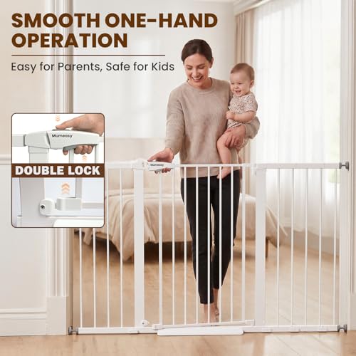 36" Extra Tall Baby Gate for Doorways (White / 29.7-57"W x 36"H)