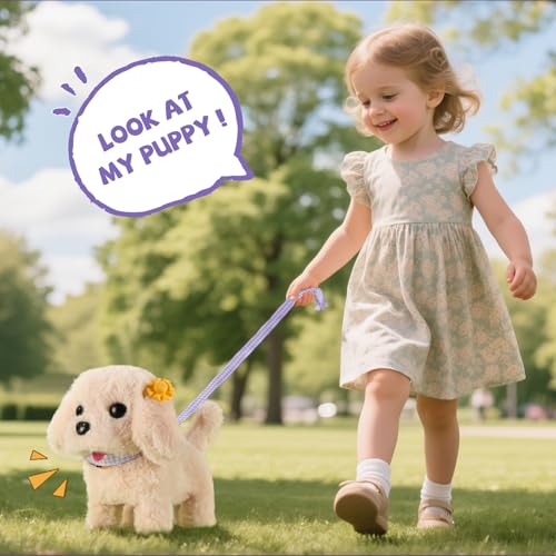 16 Pcs Robot Dog Toys for Girls (Purple and Pink)
