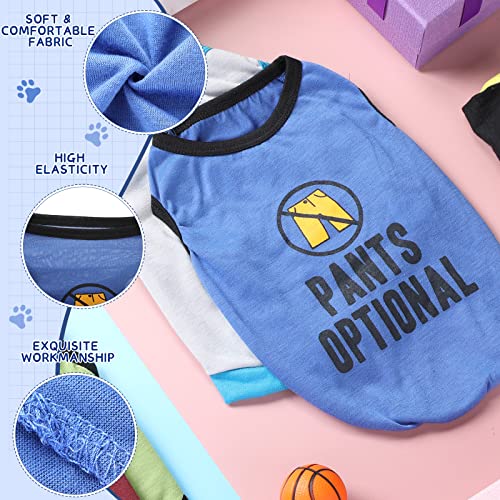 8 Pcs Dog T Shirts Printed Funny (Small)