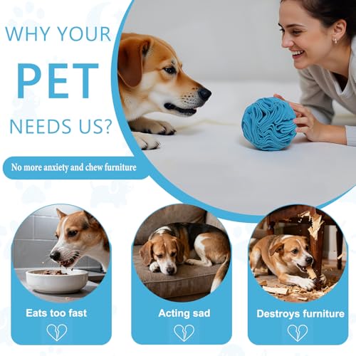Blue Snuffle Ball for Dogs (Blue / Medium)