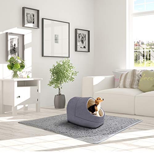 Self Warming Burrow Cat Bed (Grey-2)