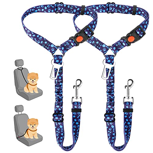 Dog Seat Belt for Car (B.Blue Paw)