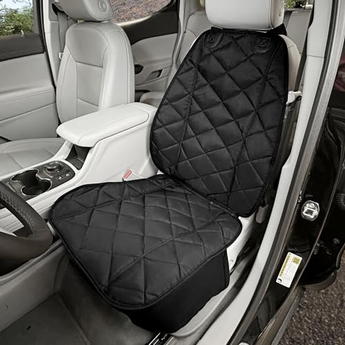 Heavy Duty Front Bucket Seat Cover for Dogs (Black)