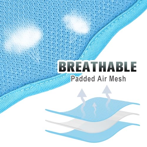 Dog Harness for Medium Sized Dog No Pull Dog Vest ID Tag Pocket (Baby Blue & Baby Pink / Medium)