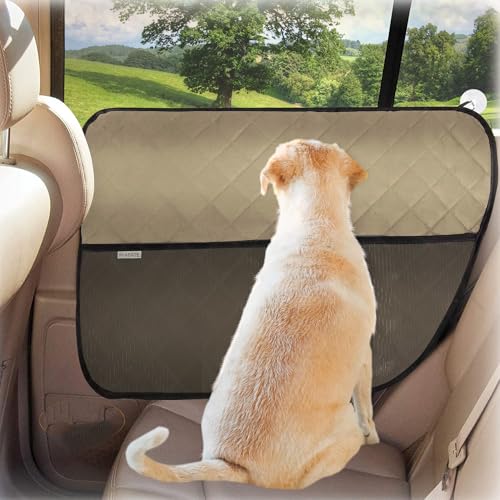 2PCS Car Door Protector for Dogs Pet Car Cover (Cream)