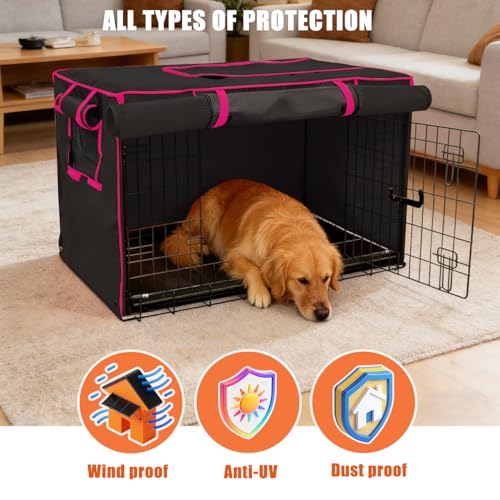 36 Inch Black Dog Crate Cover (36.0"L x 23.0"W x 25.0"H / Black)