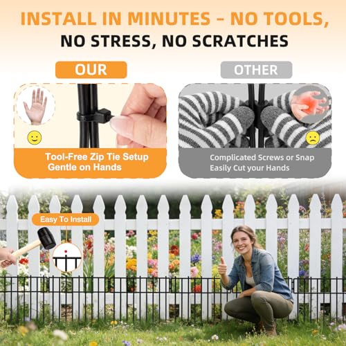 27.07ft Animal Barrier Fence (27.07 ft(L) X 13 in(H), 25 Pack)