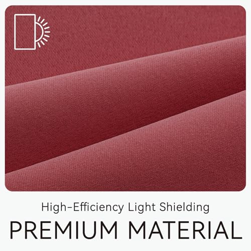 Blackout Curtains Adhesive (Burgundy / 47"W x 79"L (Pack of 1))