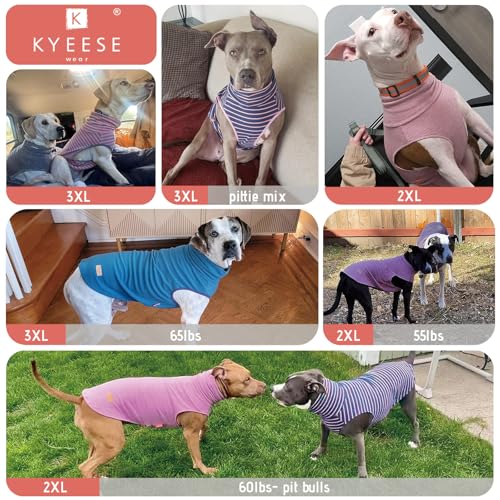 2Pack Dog Sweater for Large Dogs Soft Pet Coats Fleece Sweatshirt (XXX-Large (55-75lbs) / 8# Pink+Pink Stripe)
