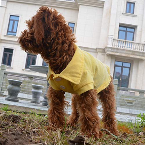 Basic Dog Polo Shirts Premium Cotton (M (-12lbs) / Yellow)