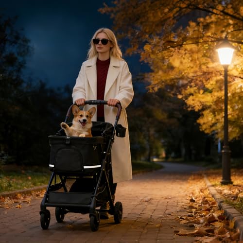Dog Stroller with No (Black)