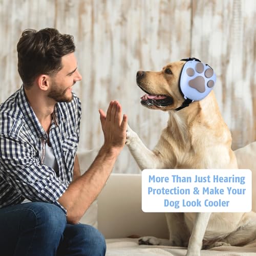 Dog Ear Muffs Noise Protection (Light Blue-gray / Medium)