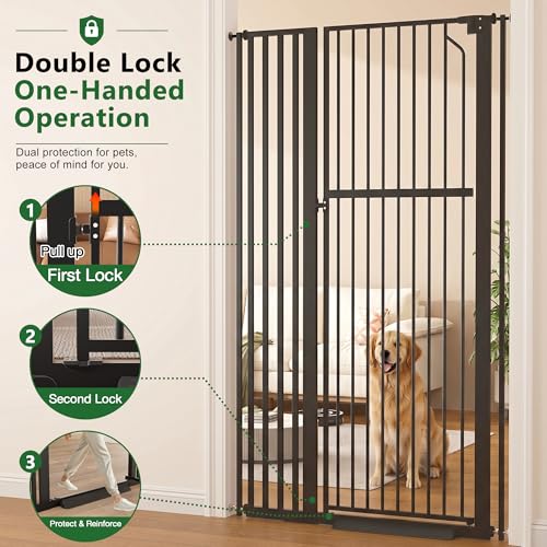 63" Extra Tall Pet Gate for Cat (63" Tall, 29.9"-41.3" Wide)