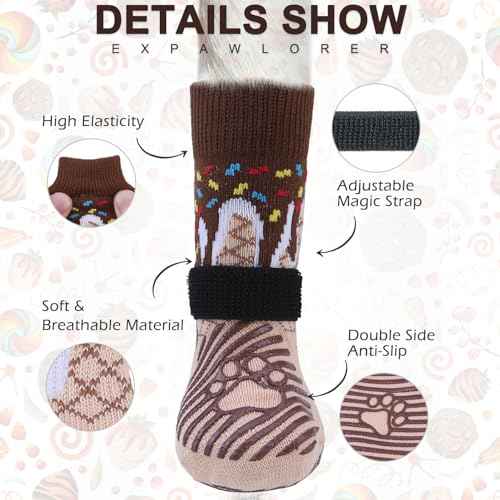 Anti Slip Dog Socks (Large (6 Count) / Ice Cream)