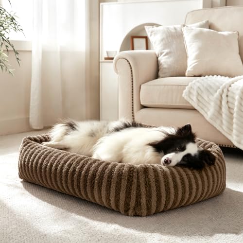 Dog Bed Medium Size Dog (Brown / M(30"Lx24"Wx8"Th))