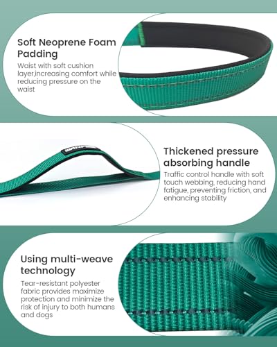 Hands Free Dog Leash (Green / Large-5.9-9.5ft)