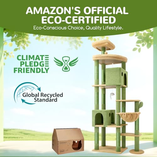 Cactus Giant Cat Tree for Indoor Large Cats (83inch / Cactus)