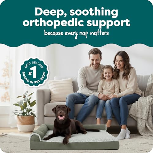 Orthopedic Dog Bed for Large Dogs (Jumbo / Dark Sage)