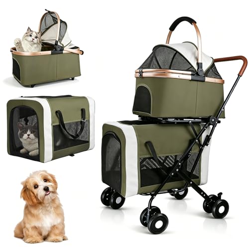 Double Pet Stroller for Dogs and Cats
