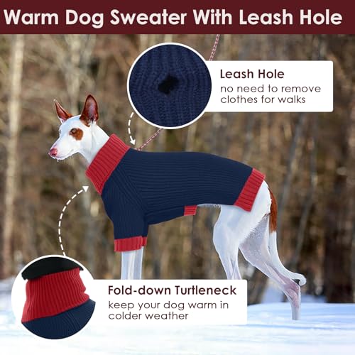 Large Dog Sweater (Large (Chest 21") / NavyBlue)