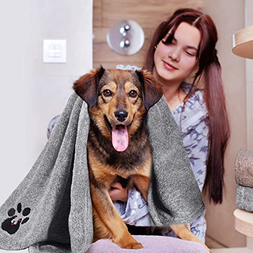 Dog Towels for Drying Dogs (Grey / M-36" * 28")