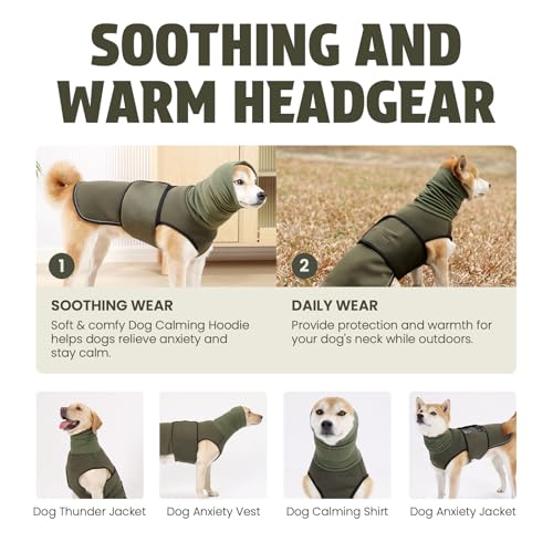 Dog Anxiety Vest and Coat (Ranger Green / X-Small)
