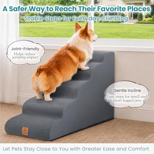 Dog Steps for High Bed (Gray / 5-Step (H22.4))