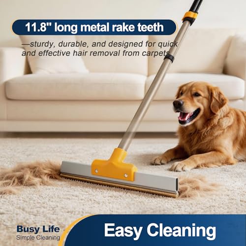 Carpet Rake for Pet Hair Removal Dog&Cat Hair Remover Scraper Rake