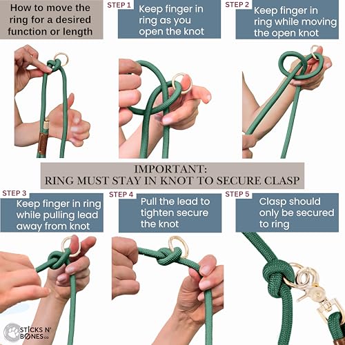 Hands Free Dog Leash (Hunter Green / 8.2 ft x 3/8 in)