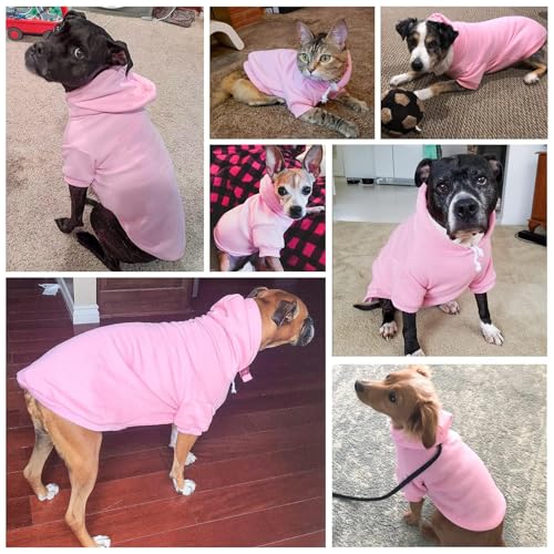 Dog Hoodie for Medium Dogs (#2 Pink(Plain) / Medium (All Breed Sizes))