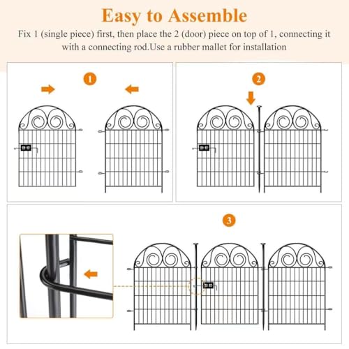 Dog Fence Outdoor for Yard (32''(H)-4panels-8.8ft(L))