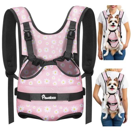 Pet Front Carrier Backpacks for Small Medium Dogs (AA-Pink Daisy / Medium (Pack of 1))