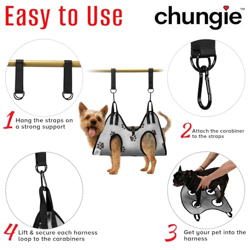 Dog Grooming Hammock for Cats (XXS(leg spacing: 3.9-8.9")/8pound))