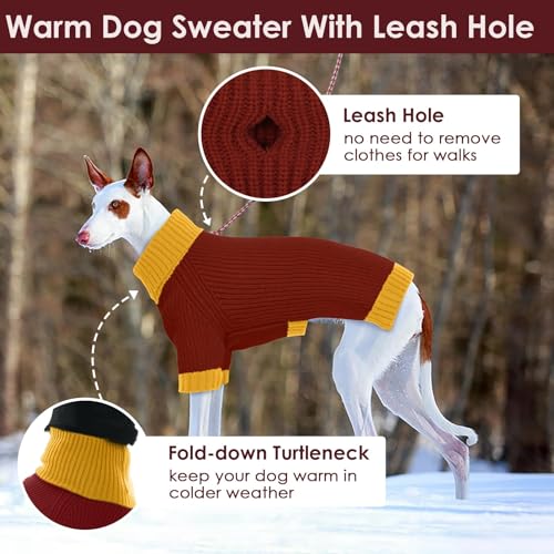 XXL Dog Sweater (XX-Large (Chest 28") / Burgundy)
