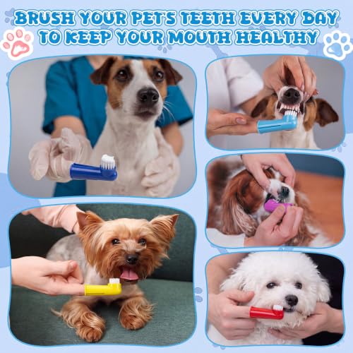150 Pcs Finger Dog Toothbrushes (Popular Color)