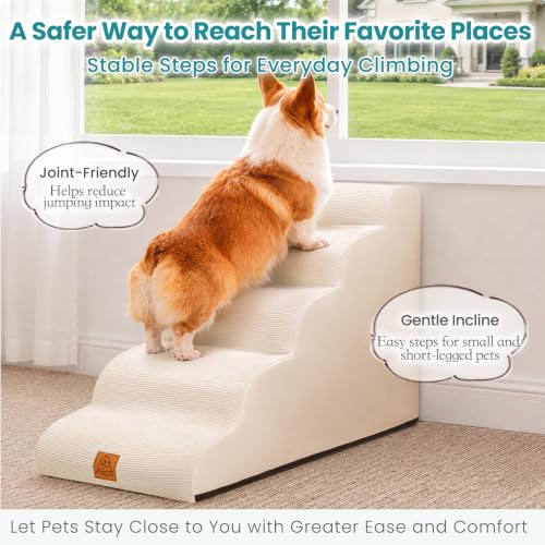 Dog Steps for High Bed (Beige / 5-Step (H22.4))