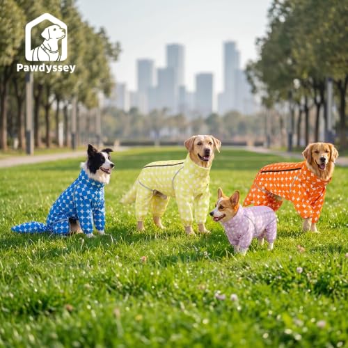 Polka Dot Dog Raincoat (Orange / Small)
