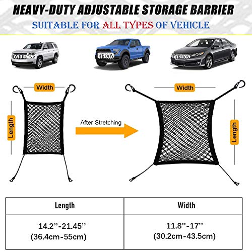 Dog Car Net Barrier with Mesh Organizer (12 in × 14.5 in)