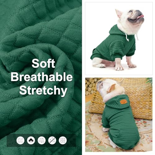 Dog Hoodies Sweater for Large Dogs (Dark Green / 3XL (Back: 30",Chest: 37", Neck: 27"))