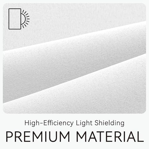 Self Adhesive Curtains for Windows (White / 59"W x 71"L (Pack of 1))