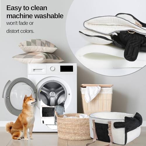 Dog Car Seat for Small Dogs Adjustable Portable Center Console Dog Car Seat Removable Cat Booster Cars Seats