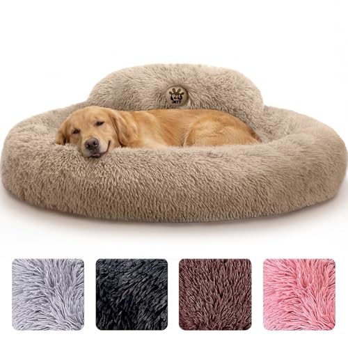 XL Dog Bed for Large Sized Dog (Beige / X-Large - 45"L x 45"W x 8"Th)