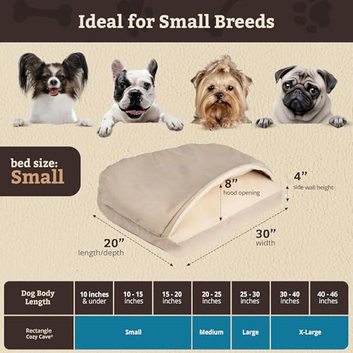 Rectangle Cozy Cave Dog Bed (Buckskin / Small)