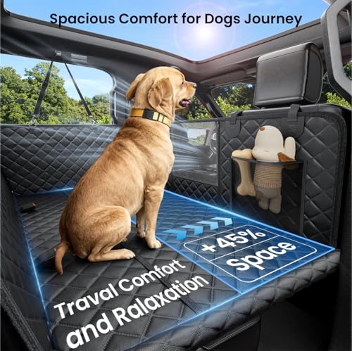 Dog Truck Seat Cover for Back Seat (Black / Extra Large - Full-Size Trucks, SUVs)