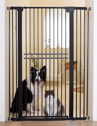 55" Extra Tall Pet Gate (Black - S10 / 55" Tall, 29-40" Wide)