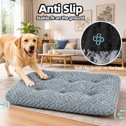 Extra Large Dog Bed (Dark Grey / 47"L x 31"W x 4"Th)