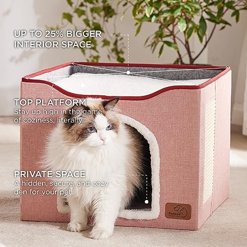 Cat Beds for Indoor Cats (Pink / Single)